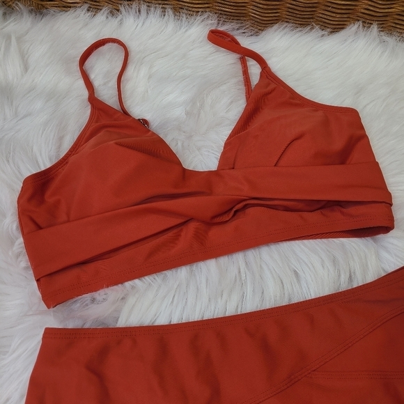 Marsala Twist High Waisted Bikini Sz L - Picture 9 of 16